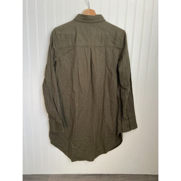 Carhartt Button Up Shirt Rugged Flex Relaxed Fit Small Green Flannel Midweight - Picture 4 of 5